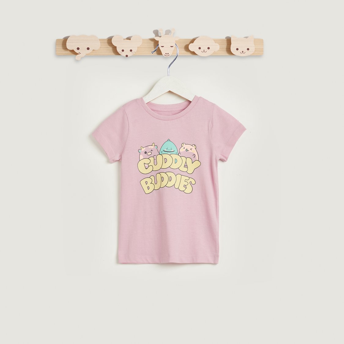 Juniors Graphic Print Short Sleeve T-shirt and Pyjama Set