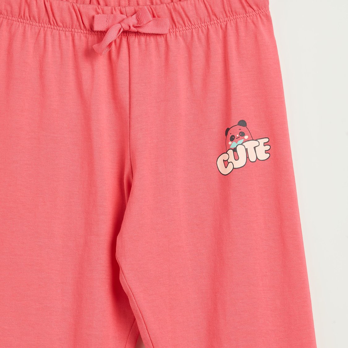 Juniors Graphic Print Short Sleeve T-shirt and Pyjama Set