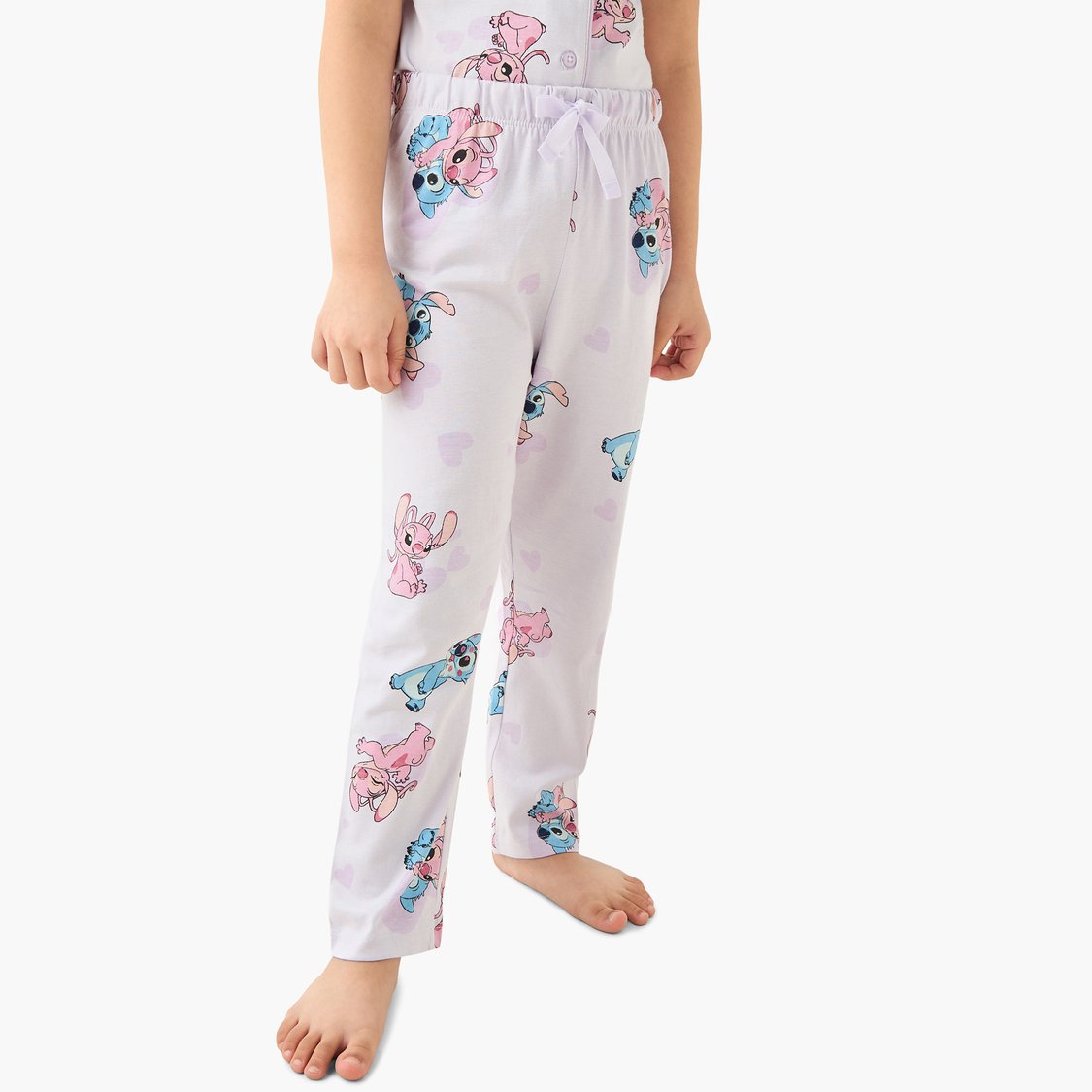 Stitch and Angel Print Shirt and Pyjama Set