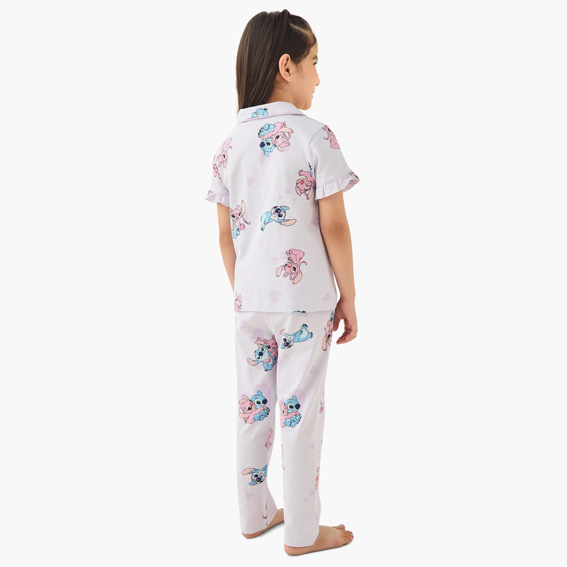 Stitch and Angel Print Shirt and Pyjama Set