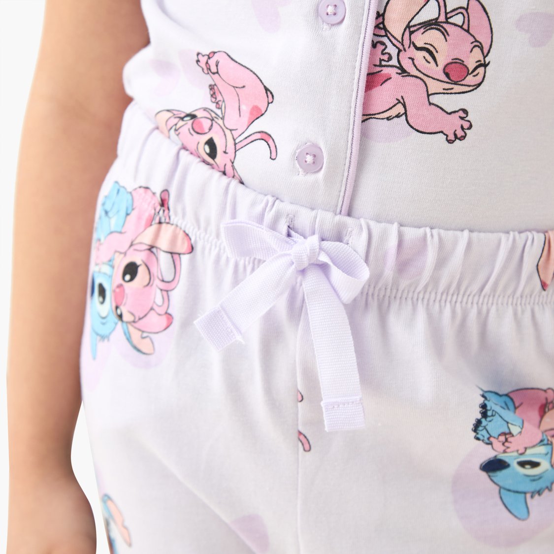 Stitch and Angel Print Shirt and Pyjama Set