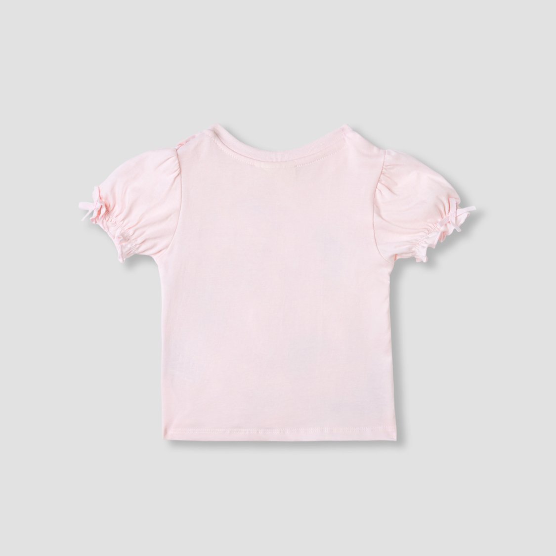 Juniors Printed Top with Puff Sleeves
