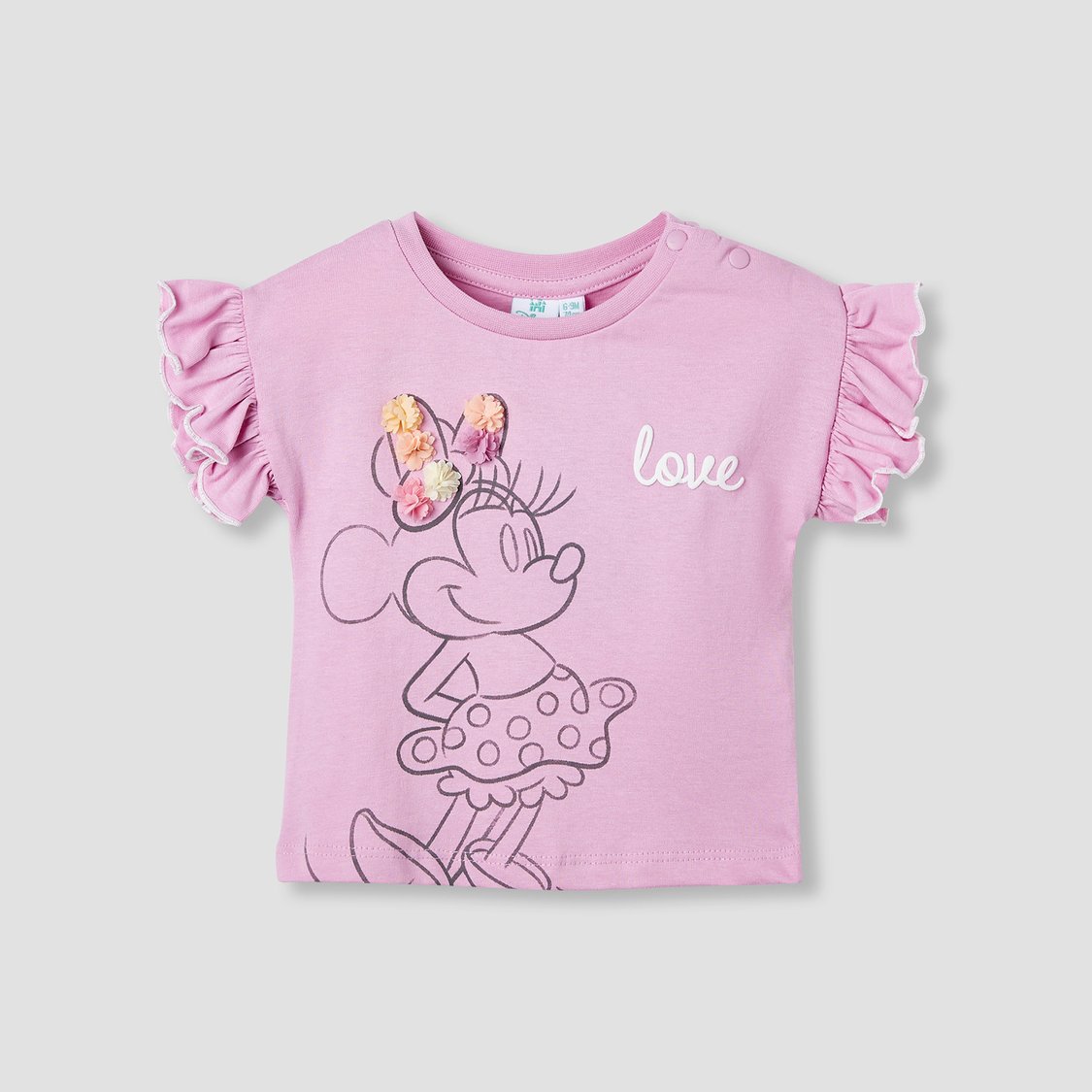 Minnie Mouse Print Top with Ruffles - Set of 2