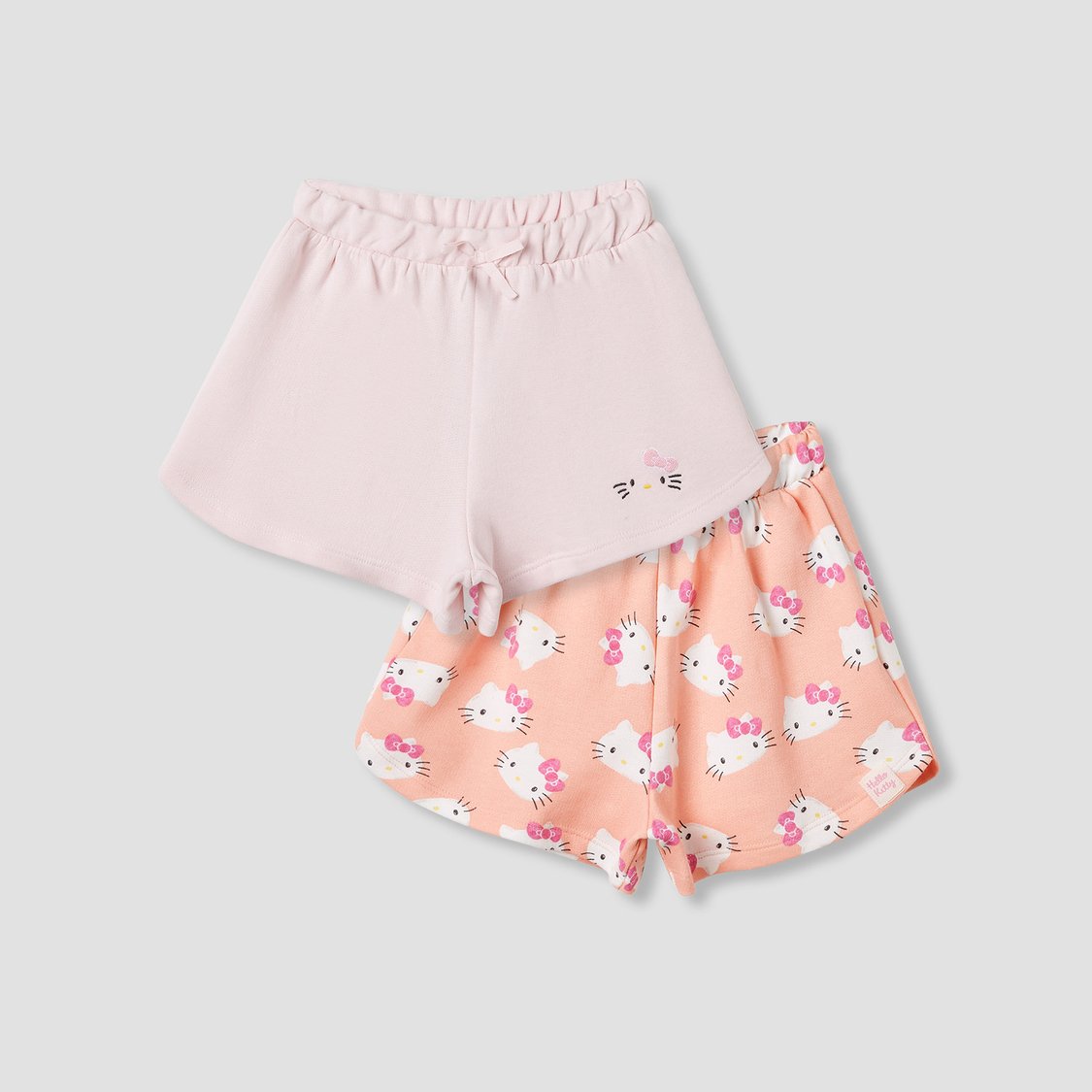 Sanrio Hello Kitty Print Shorts with Elasticated Waist - Set of 2