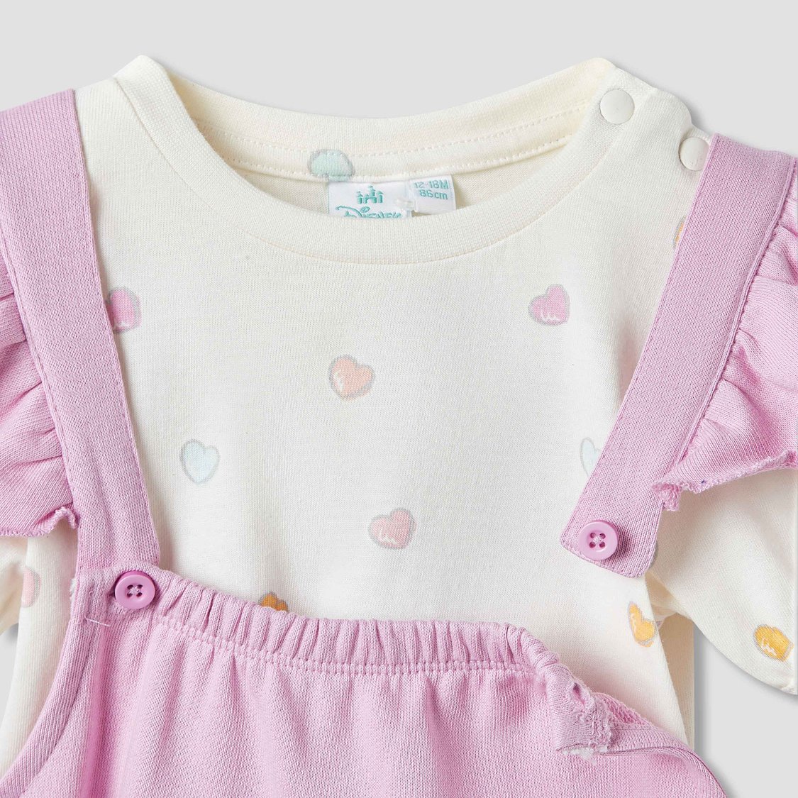 Angel and Stitch Applique T-shirt and Dungarees Set