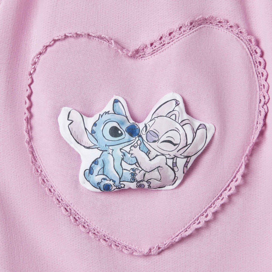 Angel and Stitch Applique T-shirt and Dungarees Set