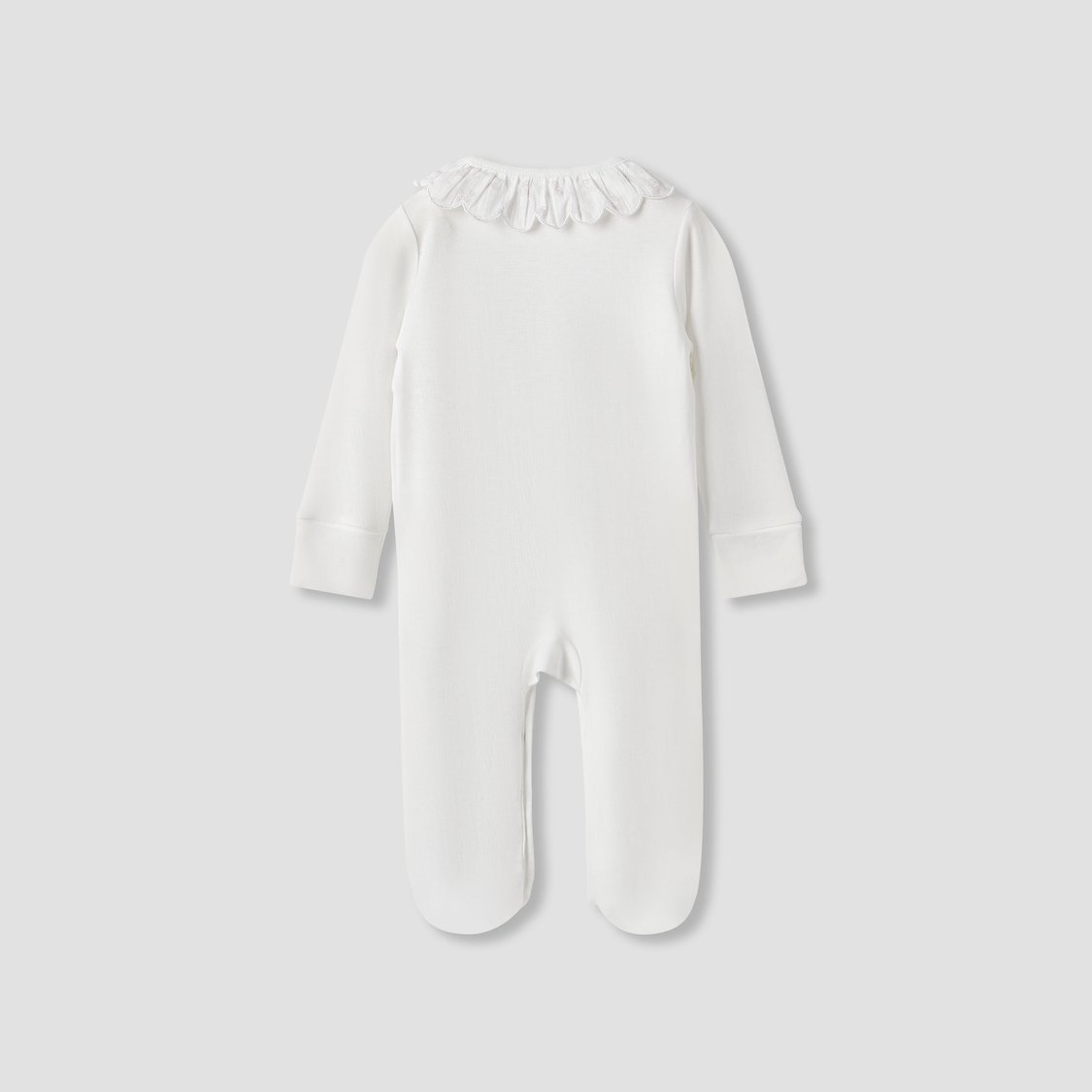 Giggles Printed Collared Sleepsuit with Button Closure