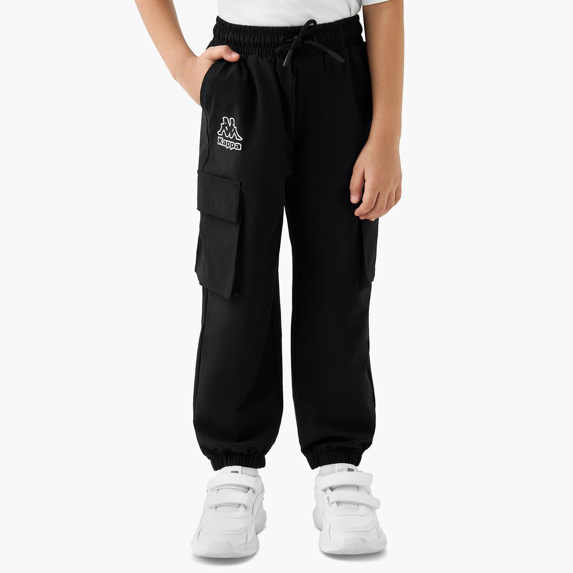 Kappa Logo Print Joggers with Cargo Pockets