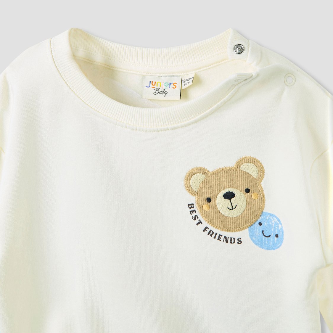 Juniors Bear Applique Sweatshirt and Cargo Pants Set