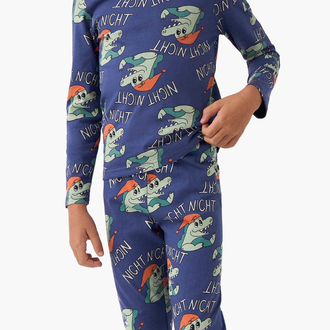 Juniors Crocodile Print T-shirt and Pyjama Set