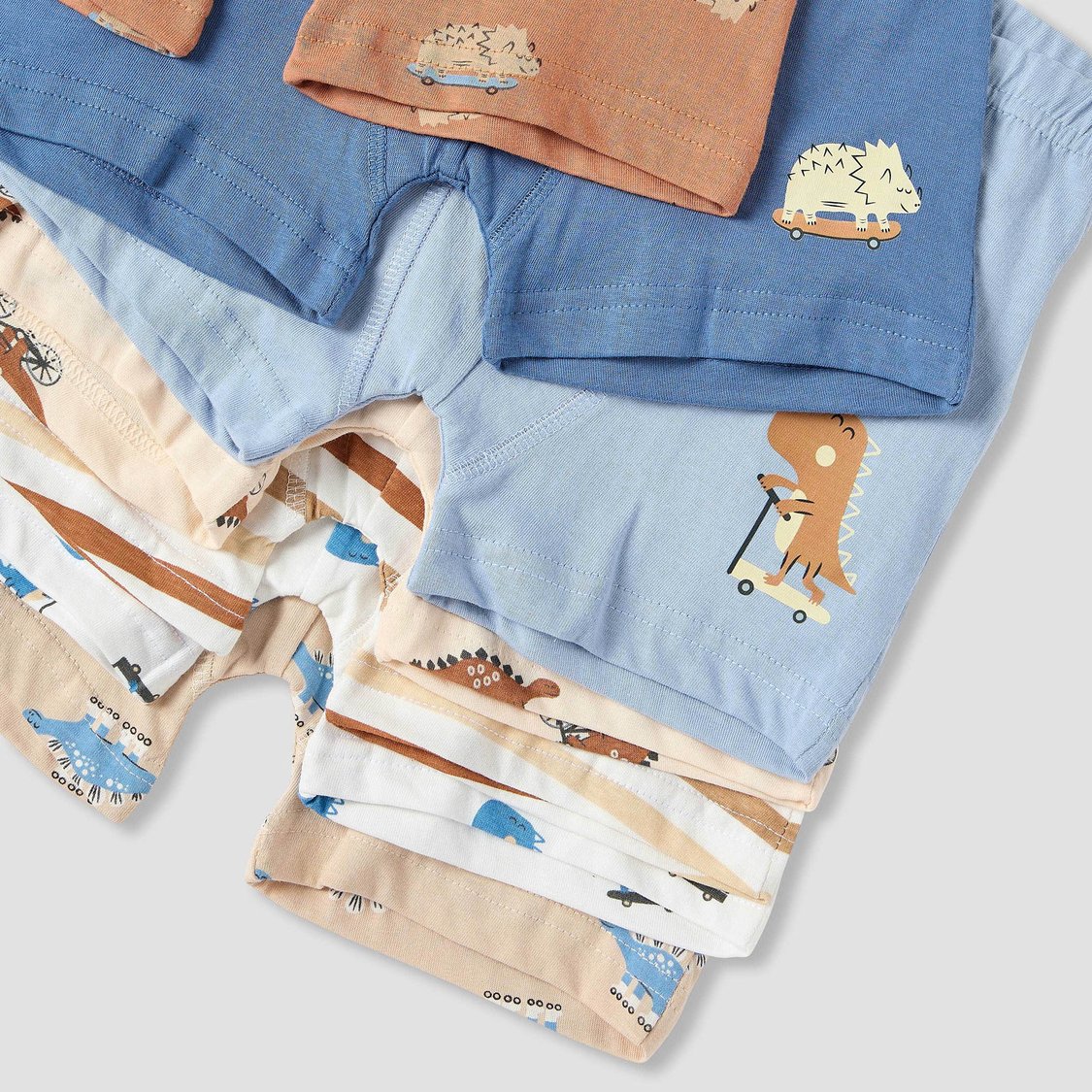 Juniors Assorted Trunks with Elasticated Waistband - Set of 7