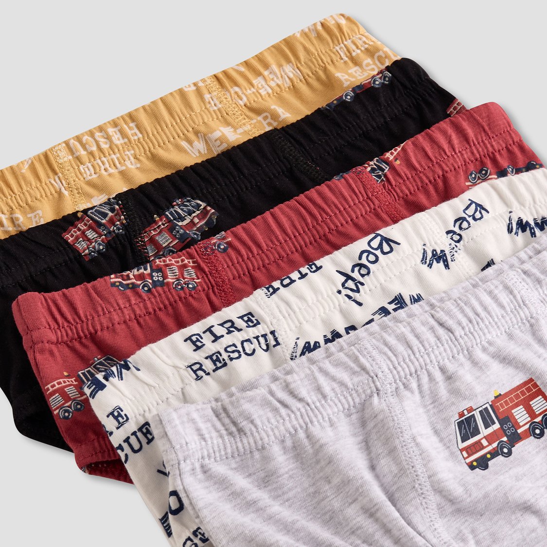 Juniors Printed Briefs with Elasticated Waistband - Set of 5