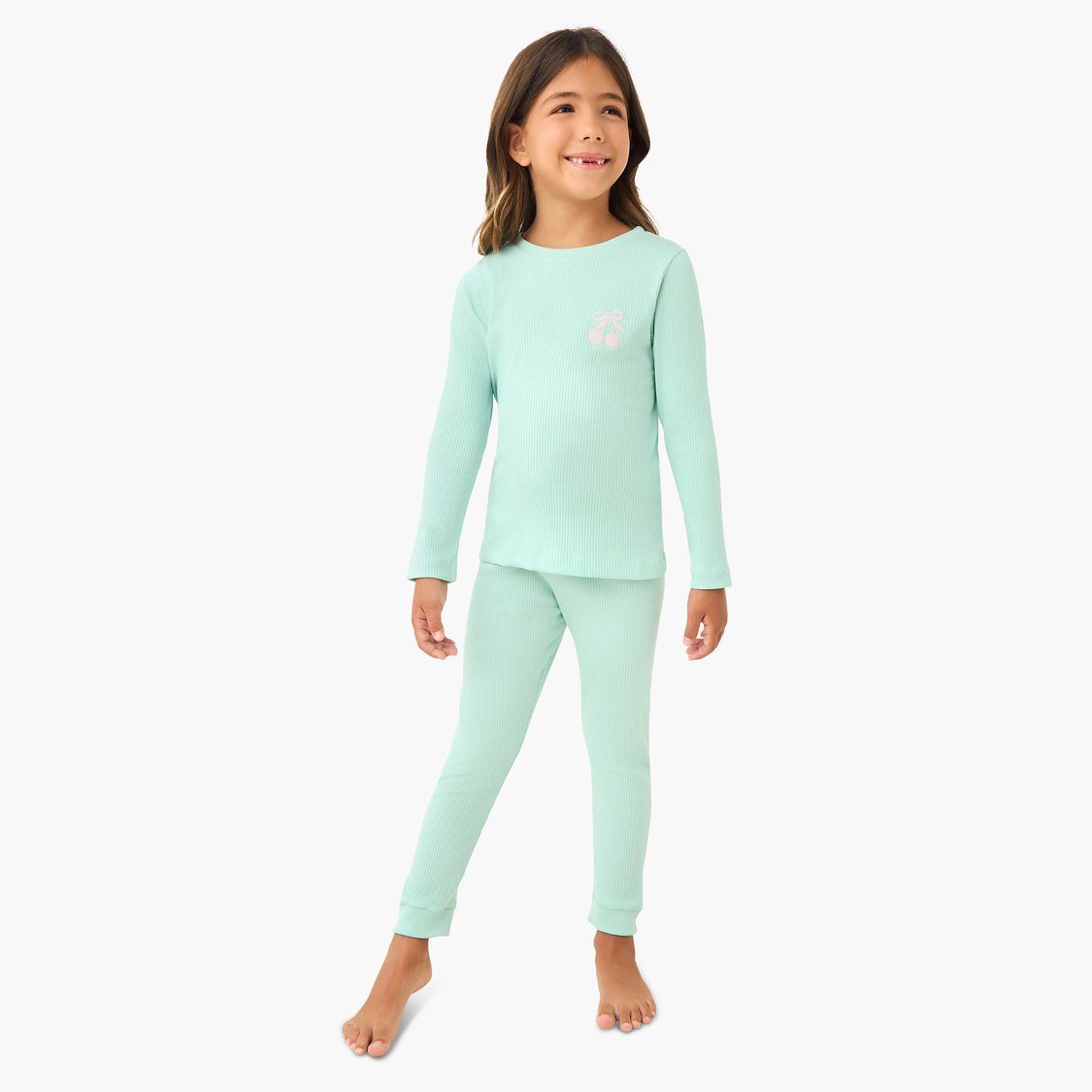 Juniors Ribbed T-shirt and Pyjama Set