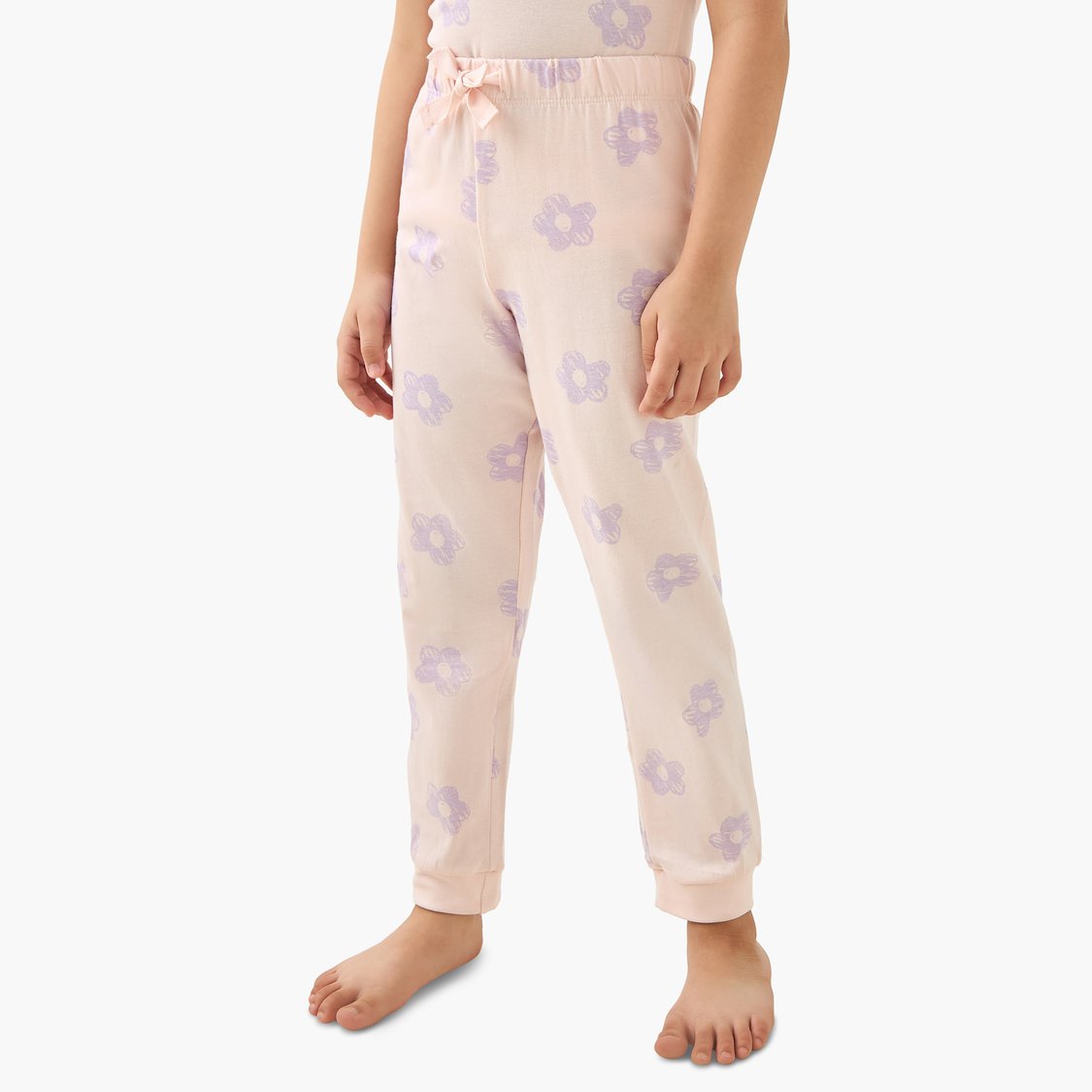 Juniors Floral Print T-shirt and Pyjama Set