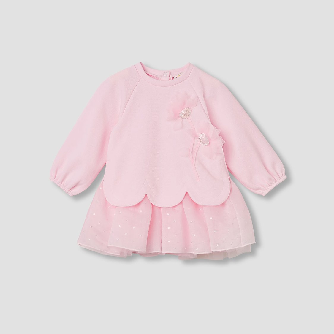 Juniors Floral Accent Sweater Dress and Hairband Set