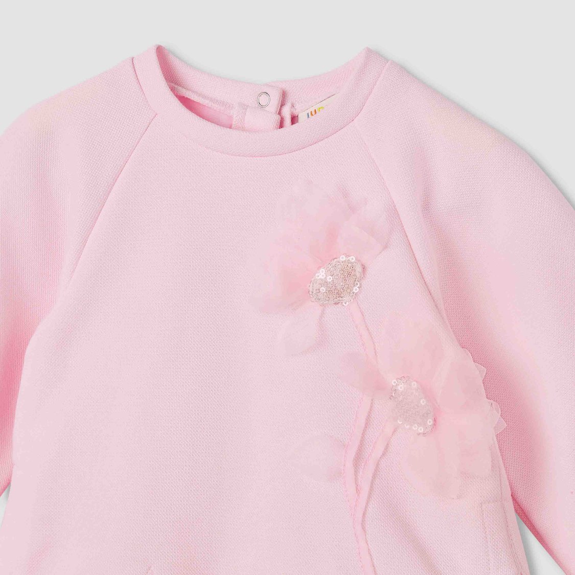 Juniors Floral Accent Sweater Dress and Hairband Set