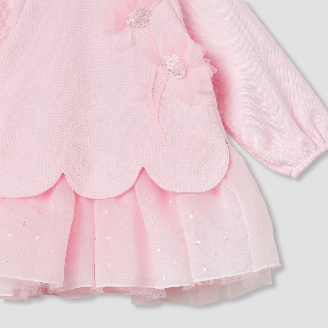 Juniors Floral Accent Sweater Dress and Hairband Set