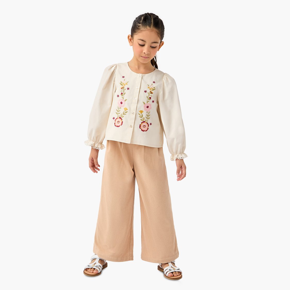 Juniors Ribbed Wide Leg Pants