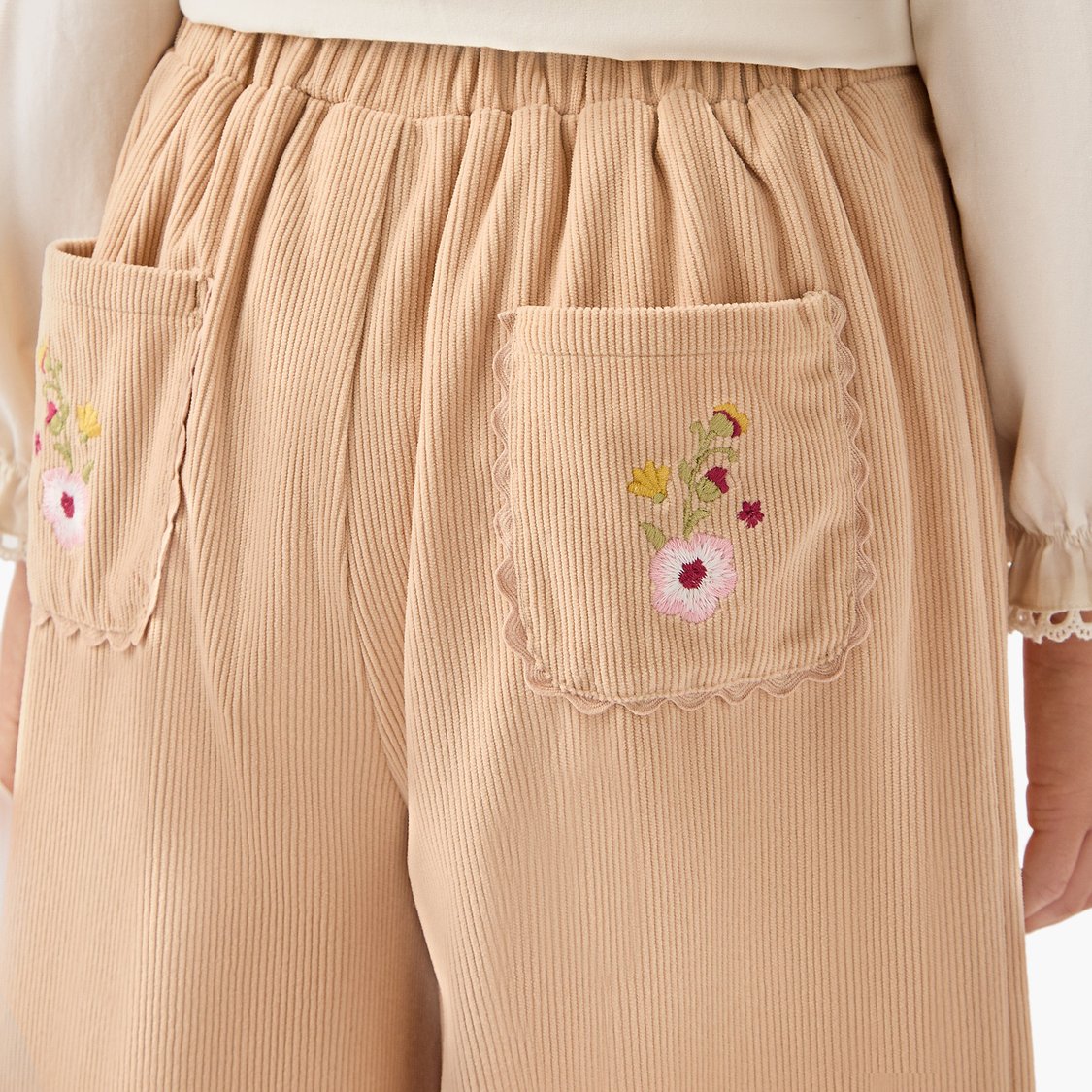 Juniors Ribbed Wide Leg Pants