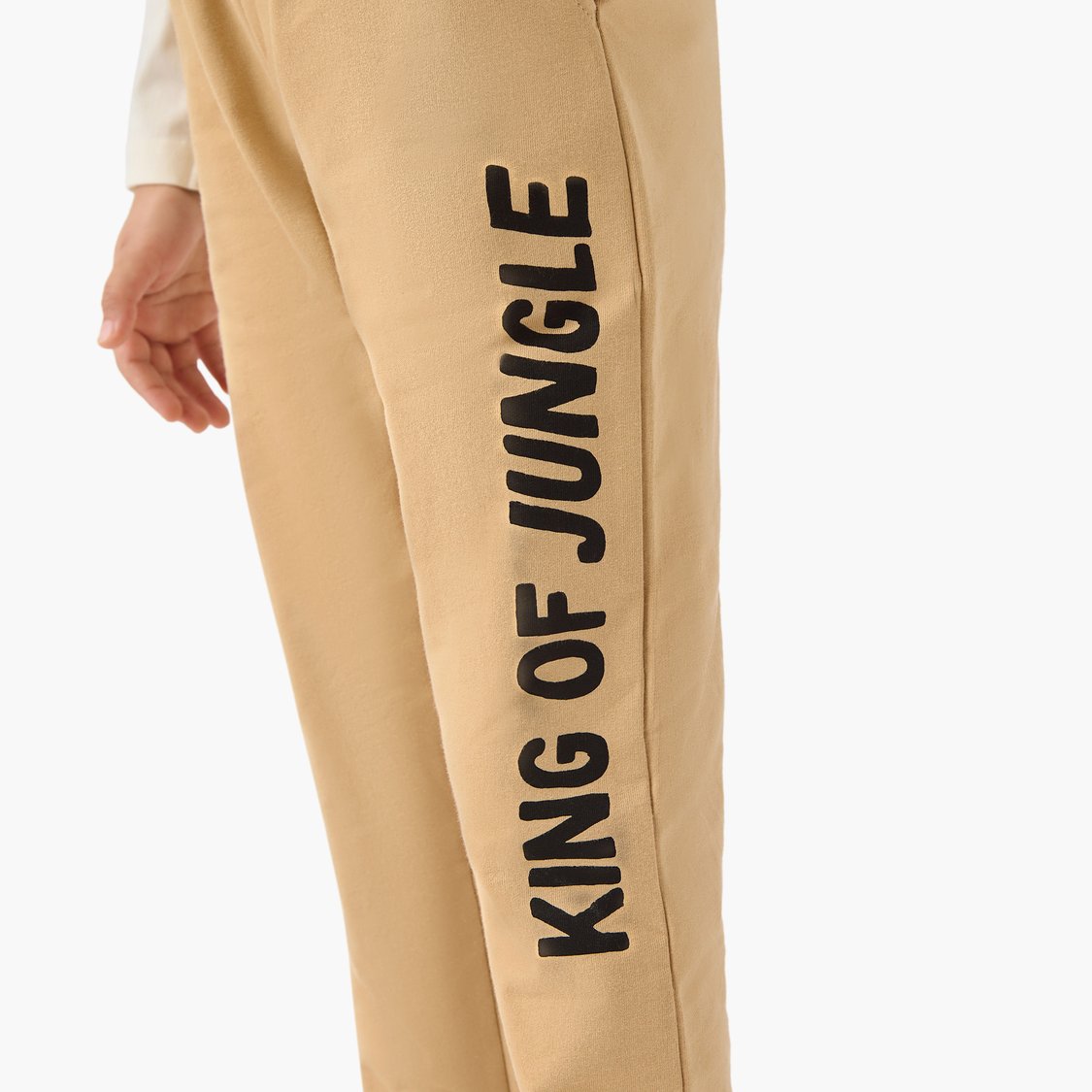 Juniors Typographic Print Joggers with Pockets