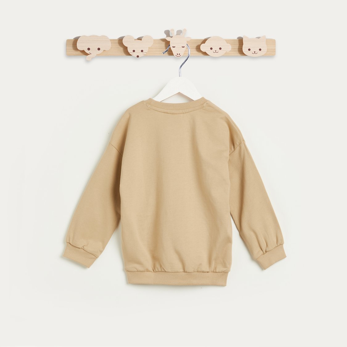 Juniors Lion Print Sweatshirt with Long Sleeves