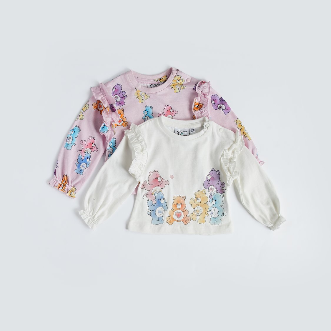 Juniors Care Bear Print T-shirt with Long Sleeves - Set of 2