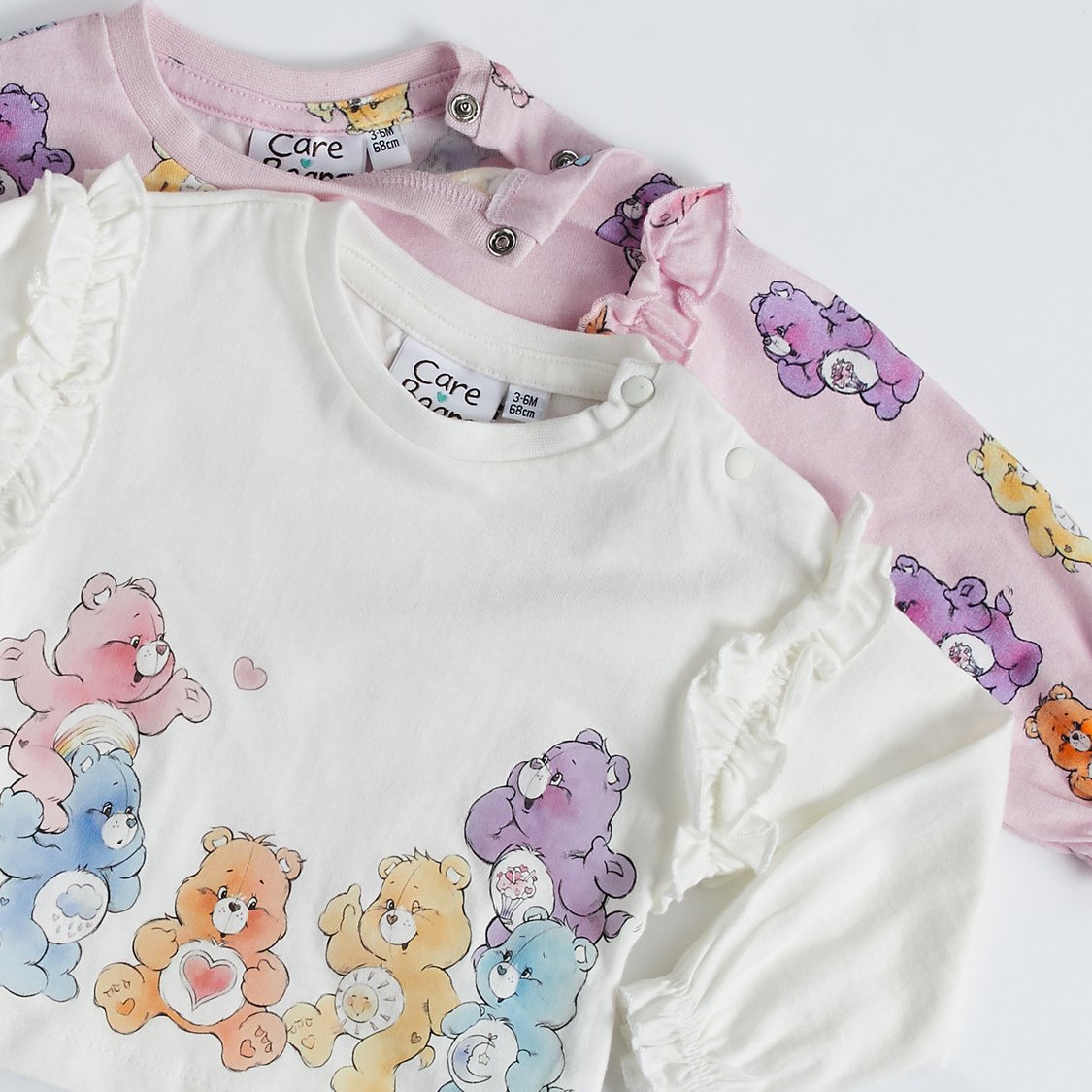 Juniors Care Bear Print T-shirt with Long Sleeves - Set of 2