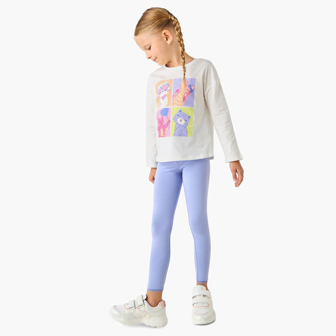 Juniors Leggings with Lace Inserts - Set of 2