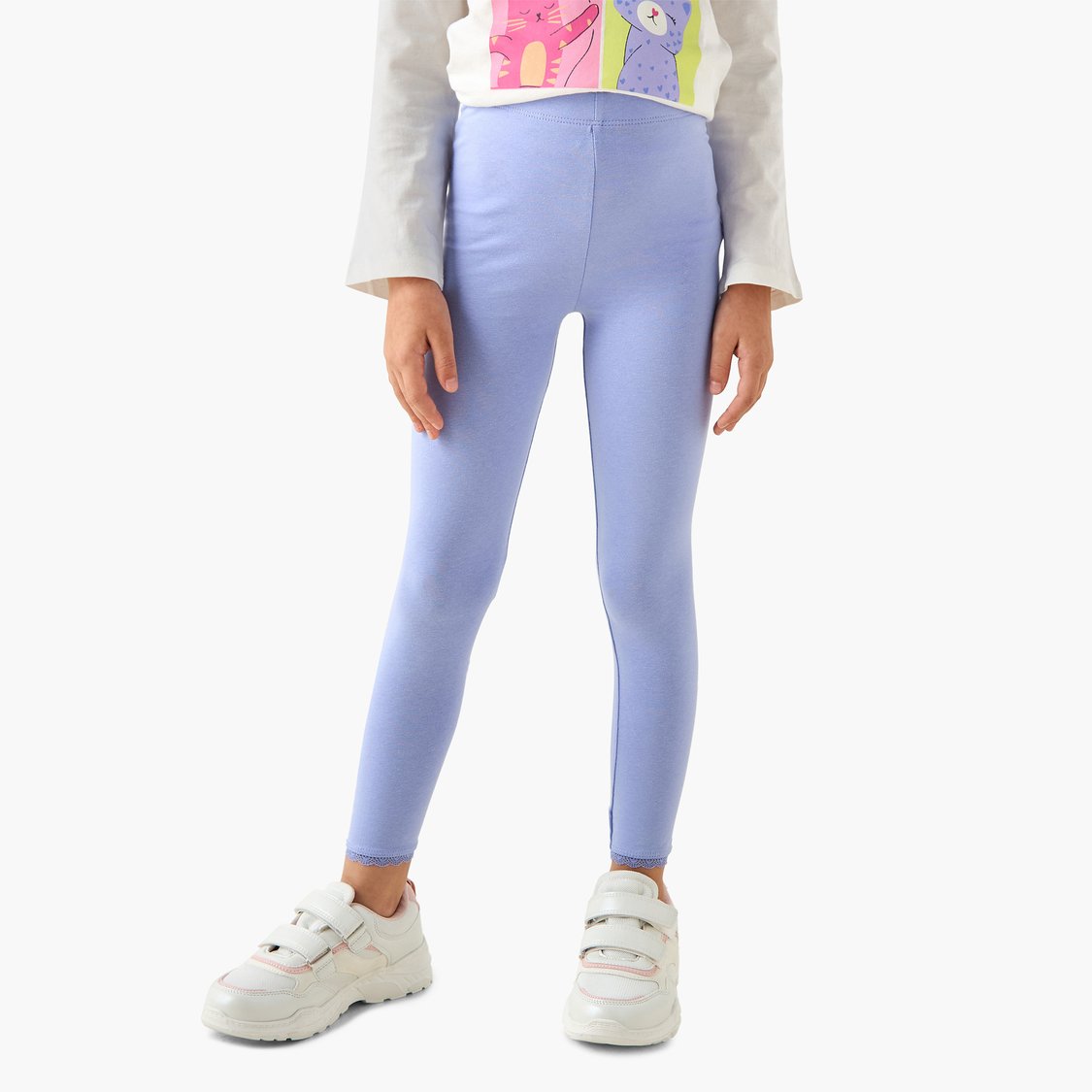 Juniors Leggings with Lace Inserts - Set of 2