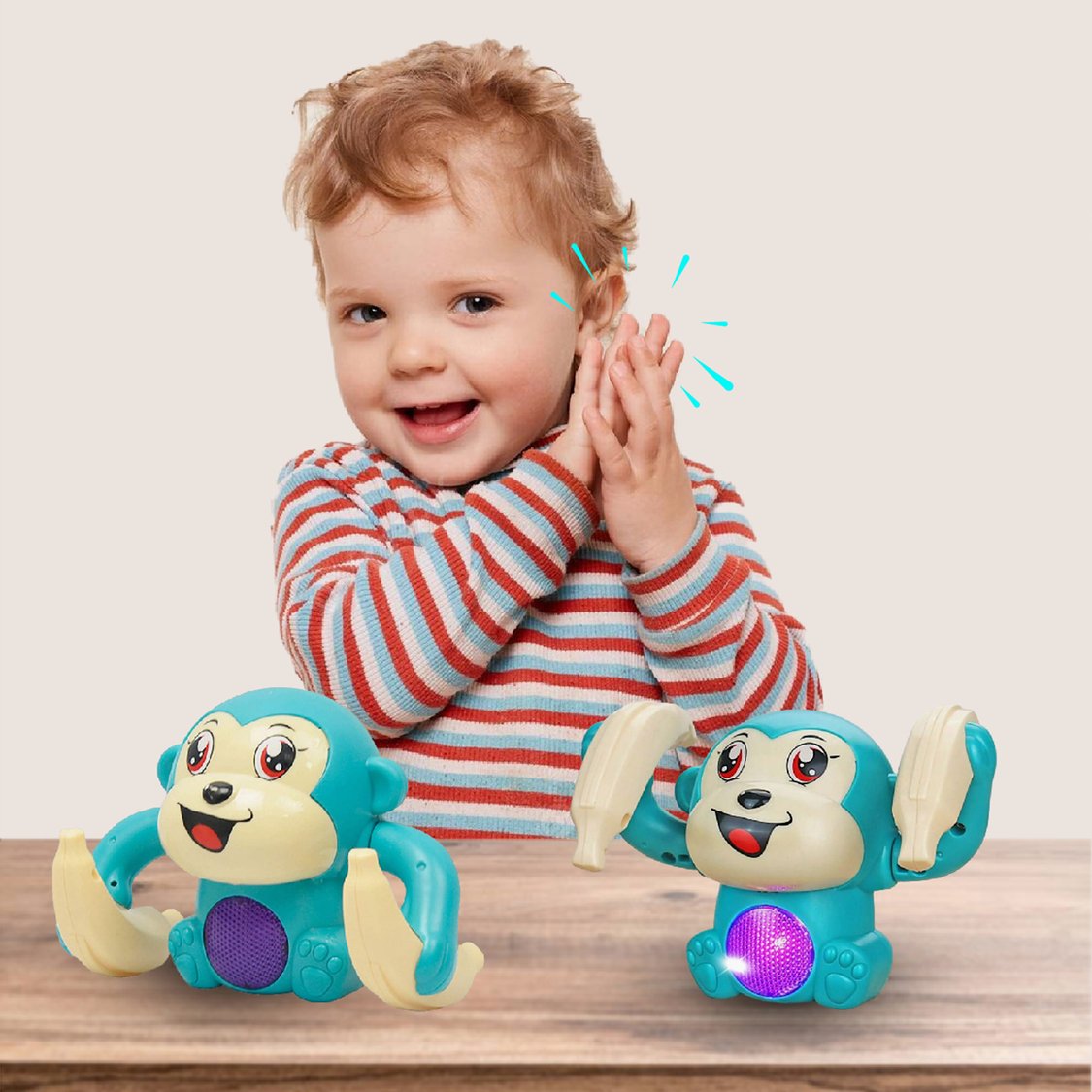 Playmagic Rolling Monkey Musical Toy