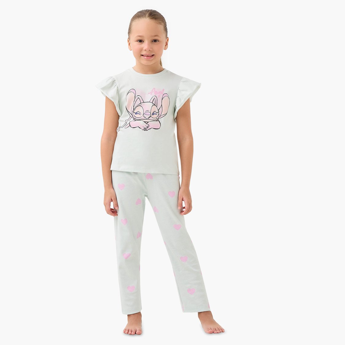 Stitch Print Top and Pyjama Set