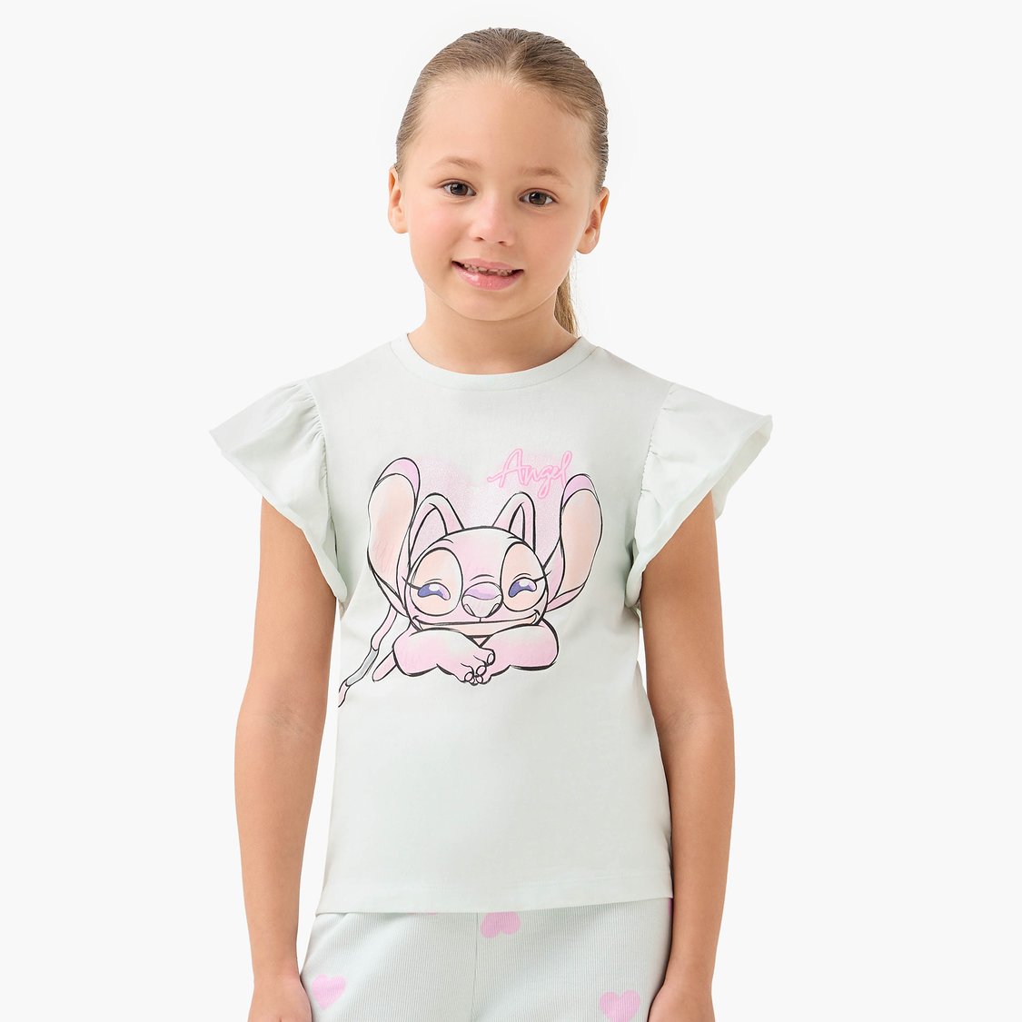Stitch Print Top and Pyjama Set