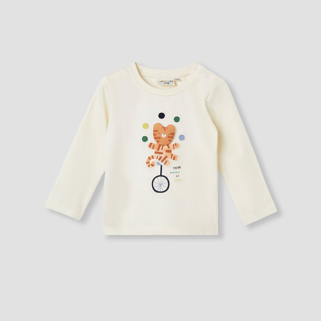 Juniors Animal Applique T-shirt with Long Sleeves - Set of 3