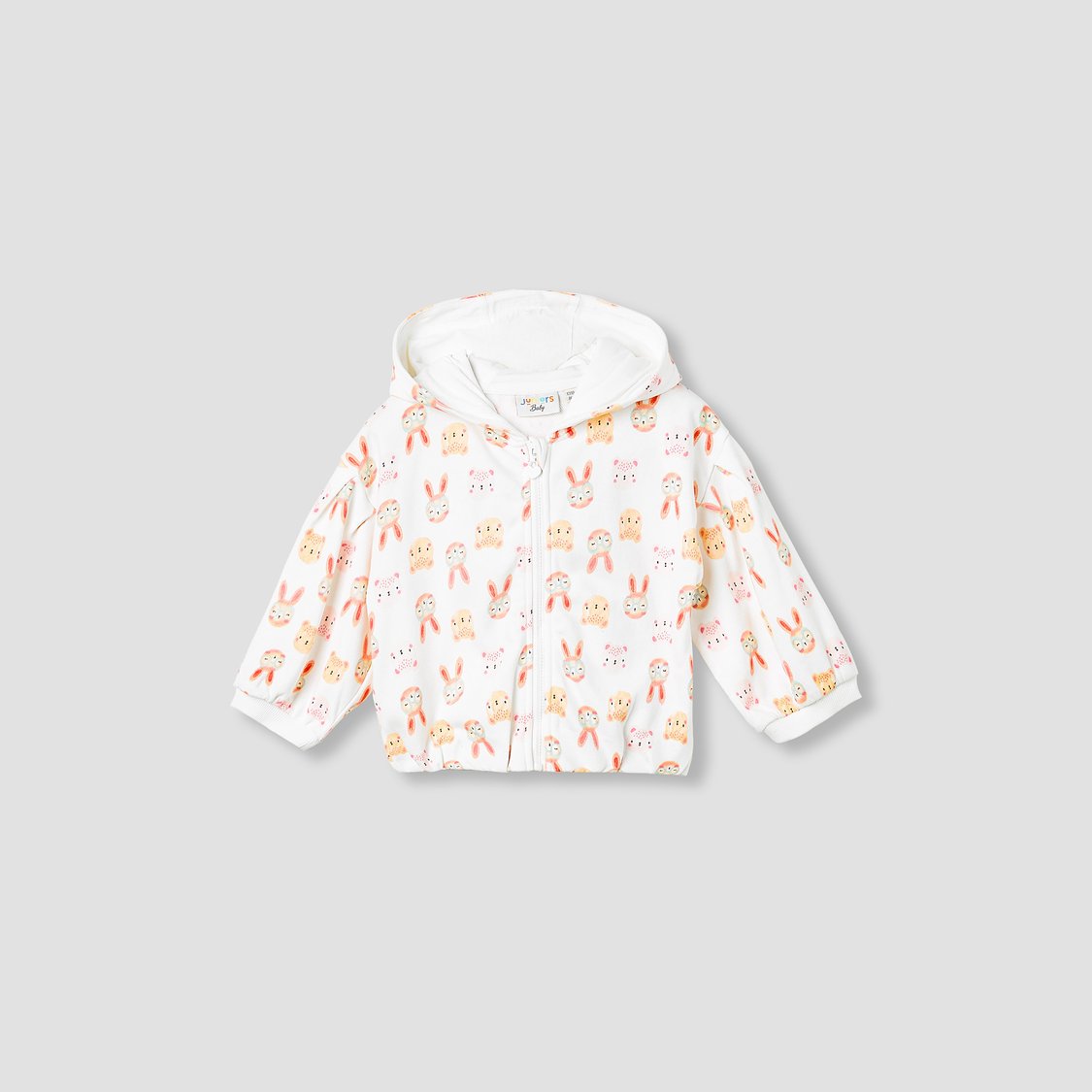 Juniors Animal Print Hooded Sweatshirt with Long Sleeves