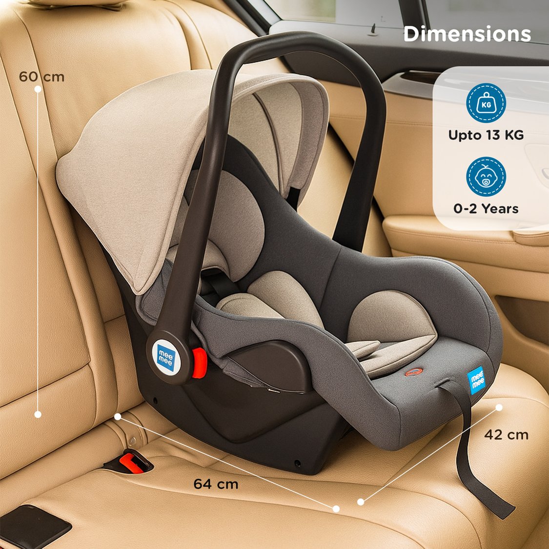 Mee Mee 4-in-1 Canopy Carry Cot and Convertible Car Seat