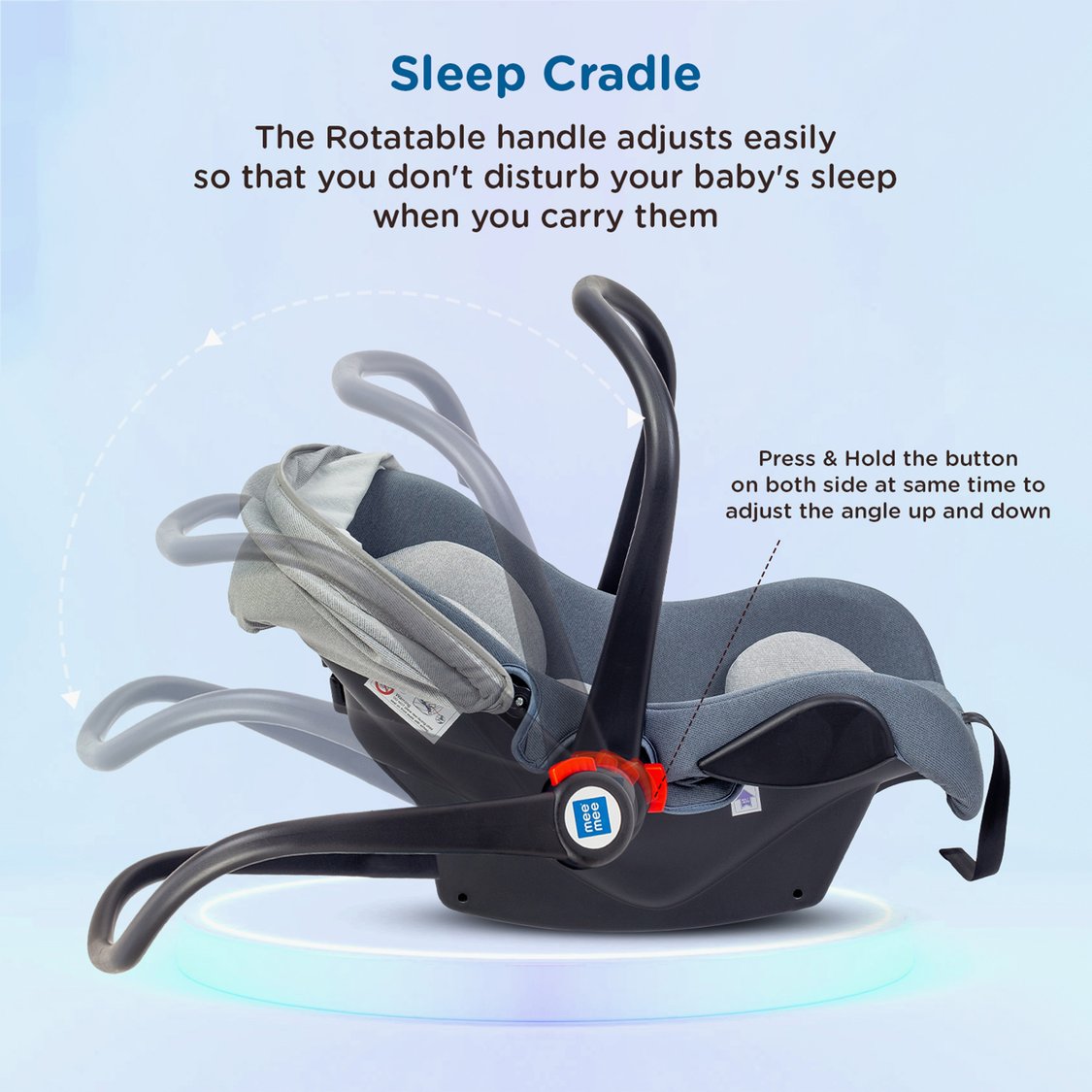 Mee Mee 4-in-1 Canopy Carry Cot and Convertible Car Seat