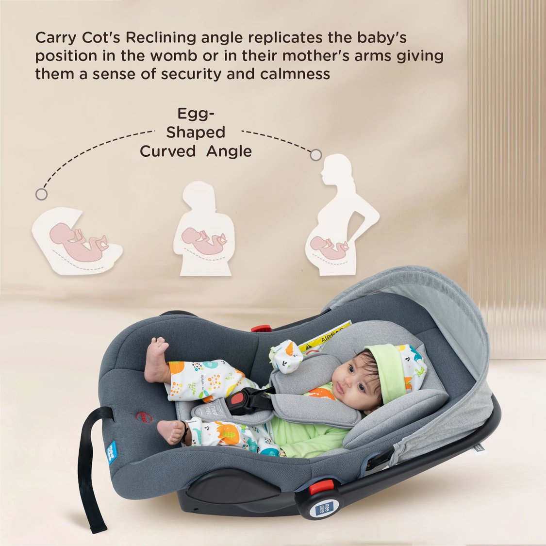 Mee Mee 4-in-1 Canopy Carry Cot and Convertible Car Seat