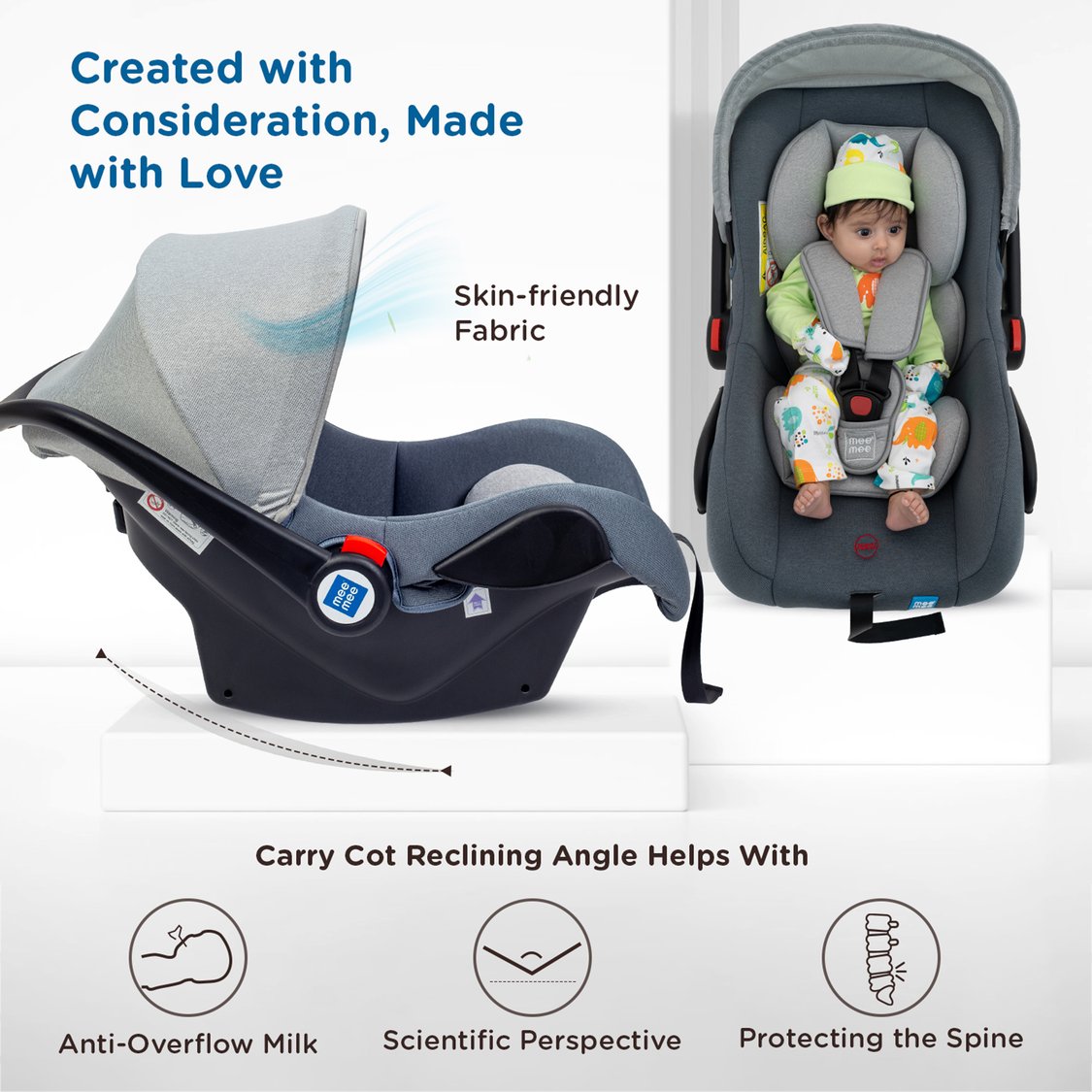 Mee Mee 4-in-1 Canopy Carry Cot and Convertible Car Seat