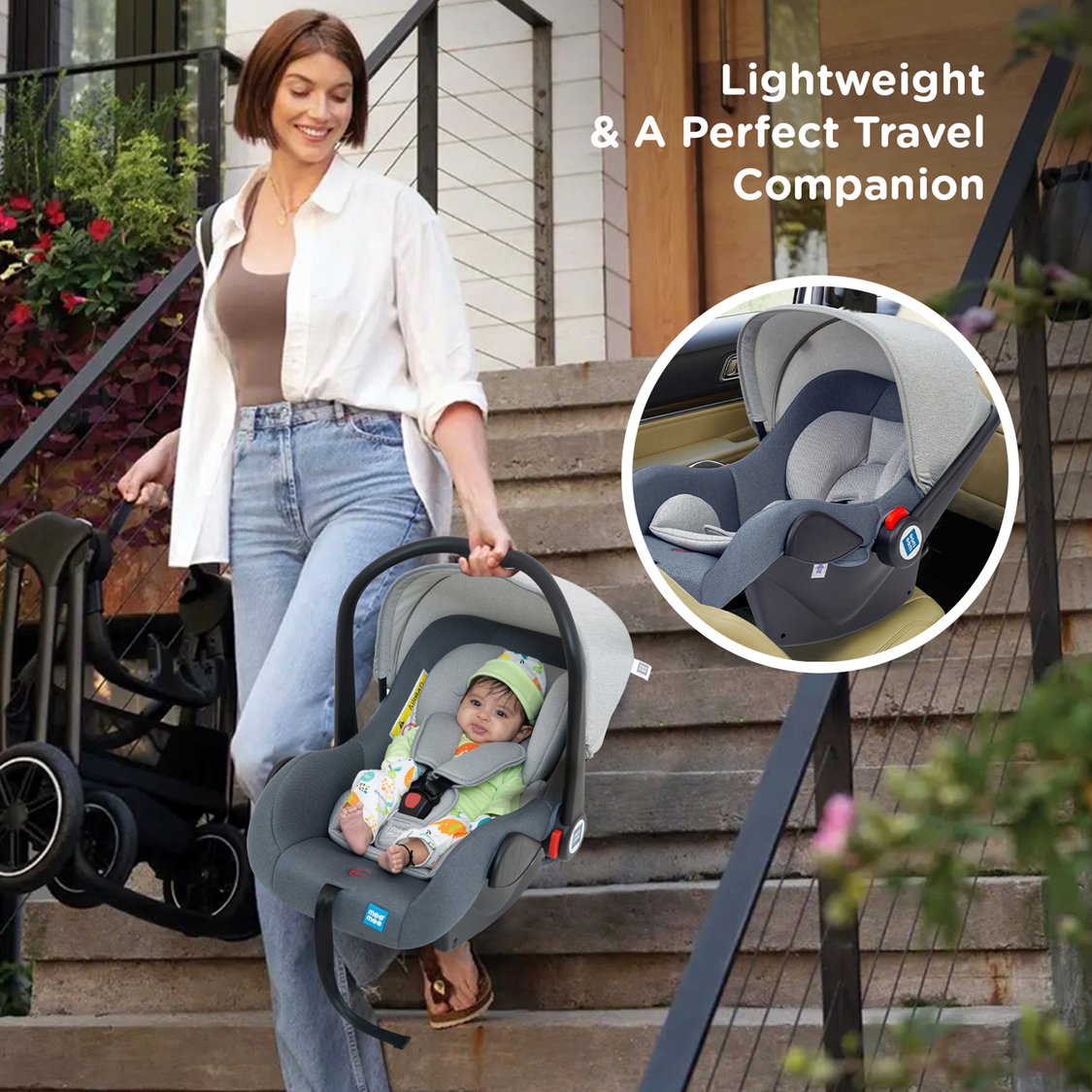 Mee Mee 4-in-1 Canopy Carry Cot and Convertible Car Seat