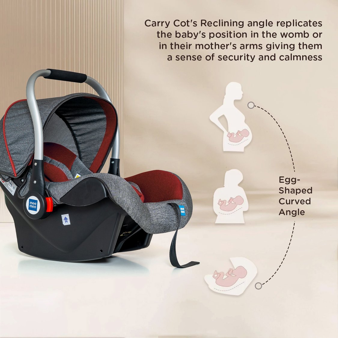 Mee Mee 4-in-1 Canopy Carry Cot and Convertible Car Seat