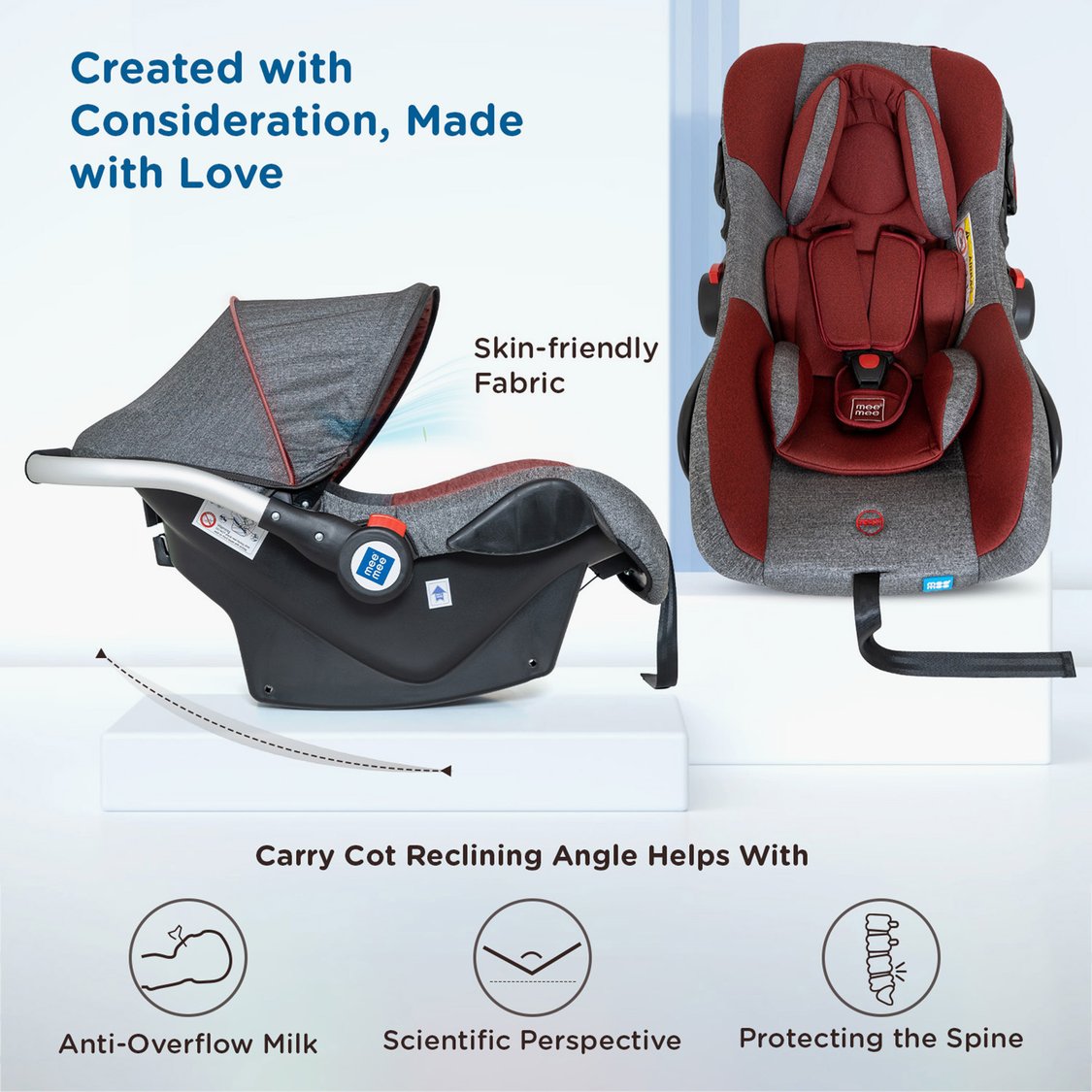 Mee Mee 4-in-1 Canopy Carry Cot and Convertible Car Seat