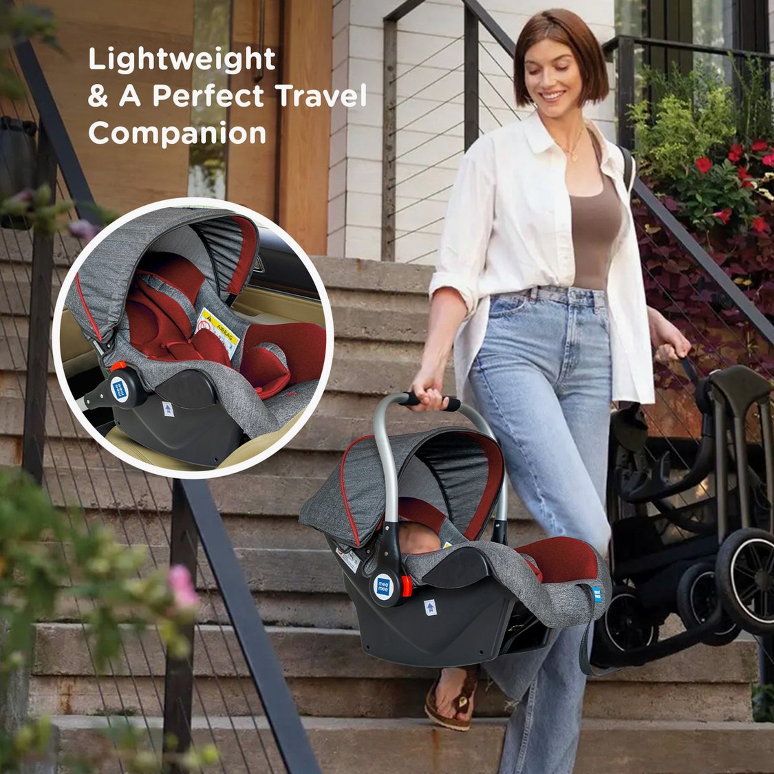 Mee Mee 4-in-1 Canopy Carry Cot and Convertible Car Seat