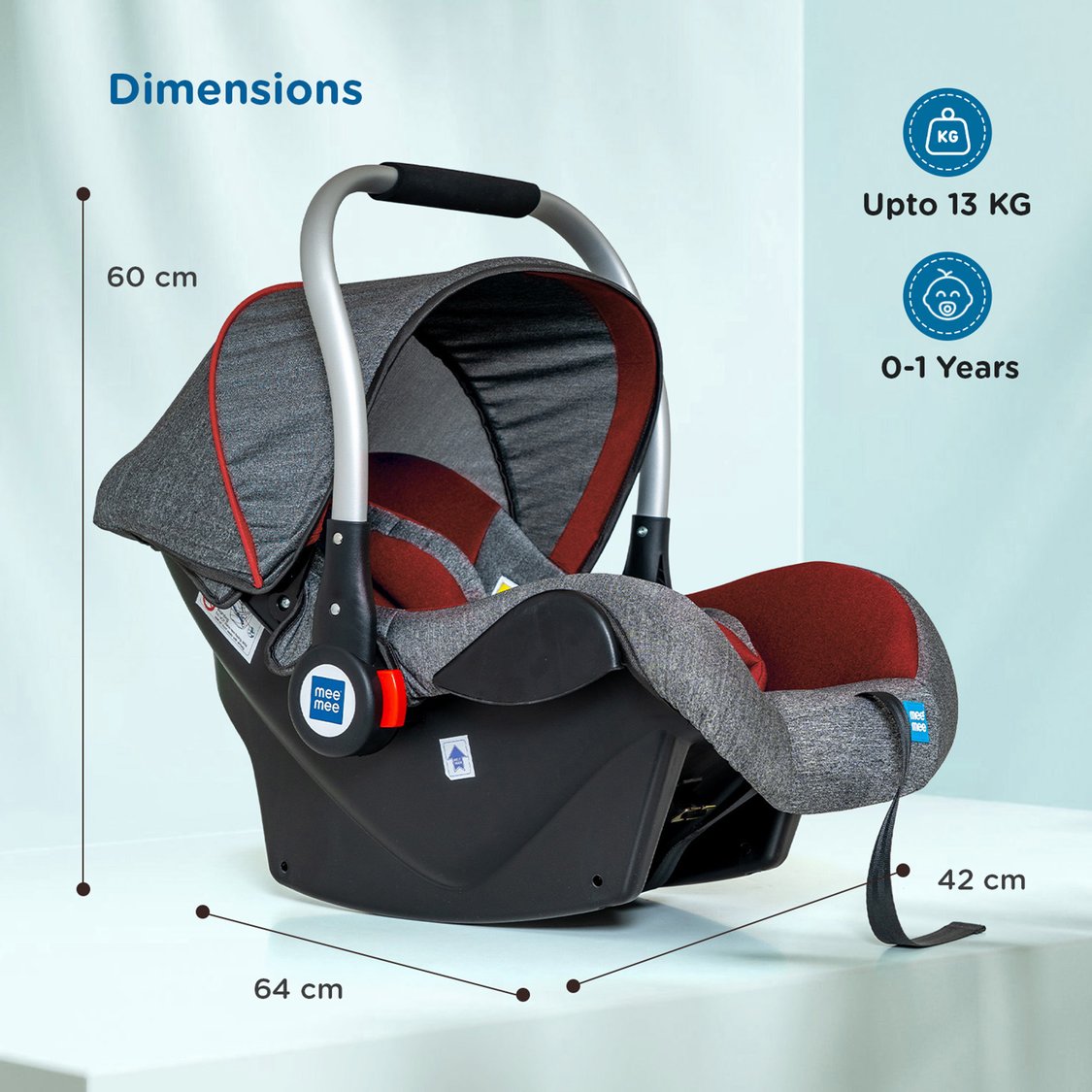 Mee Mee 4-in-1 Canopy Carry Cot and Convertible Car Seat