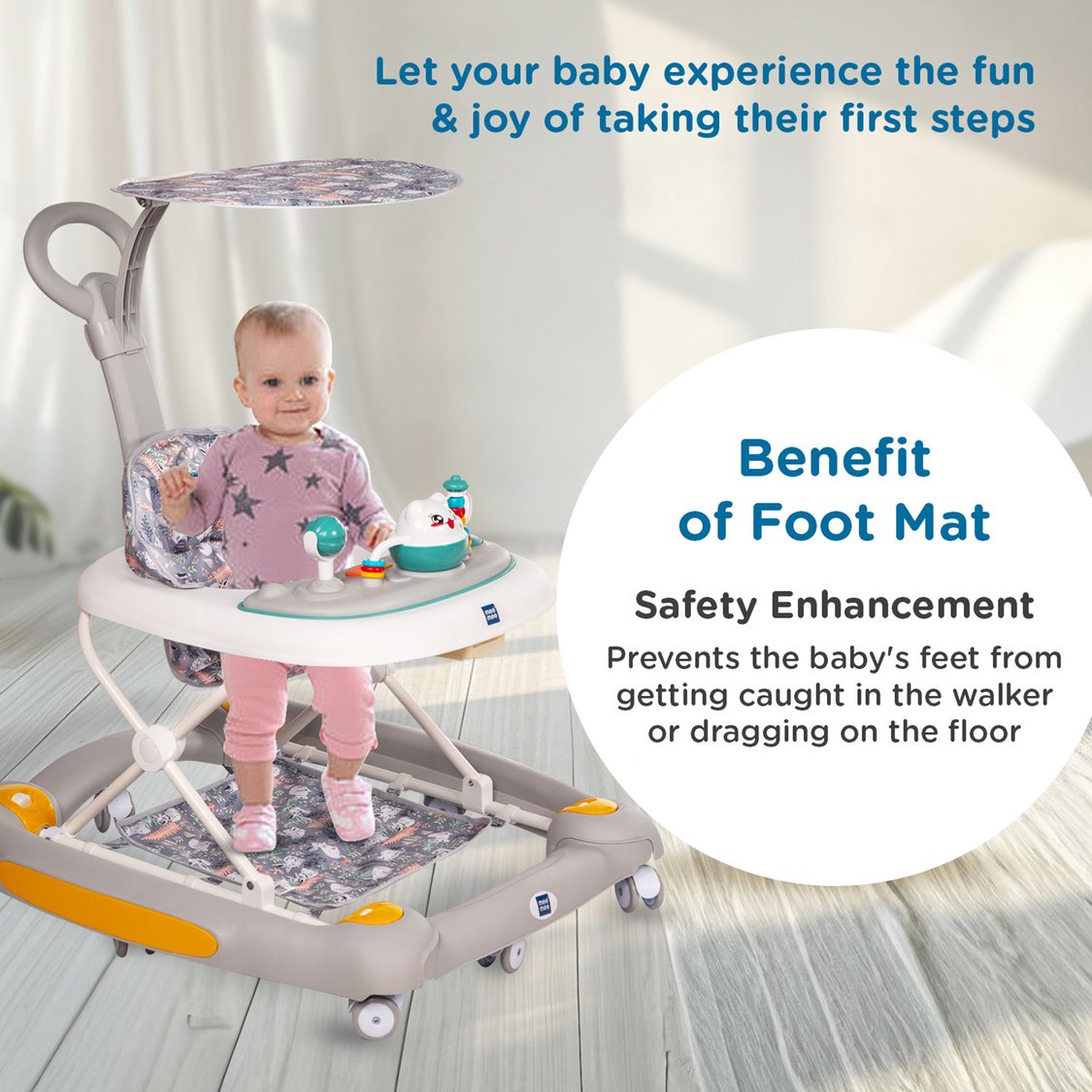 Mee Mee 2-in-1 Baby Walker and Rocker