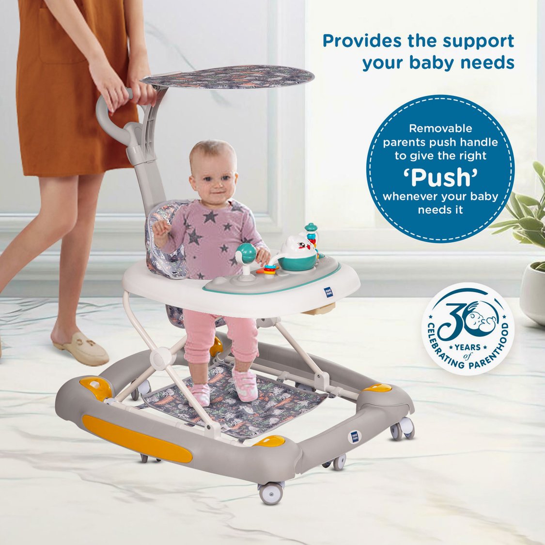 Mee Mee 2-in-1 Baby Walker and Rocker