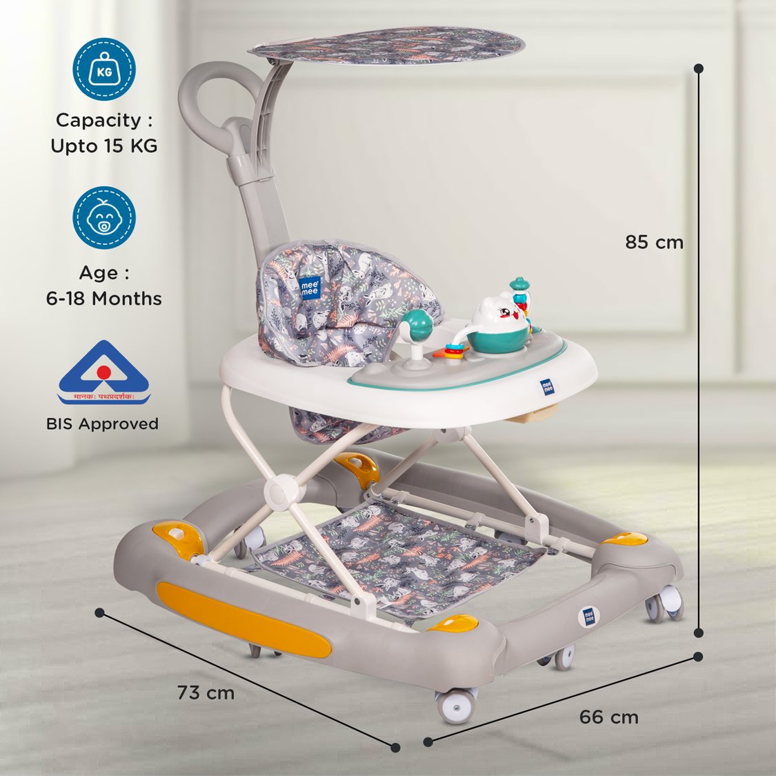 Mee Mee 2-in-1 Baby Walker and Rocker