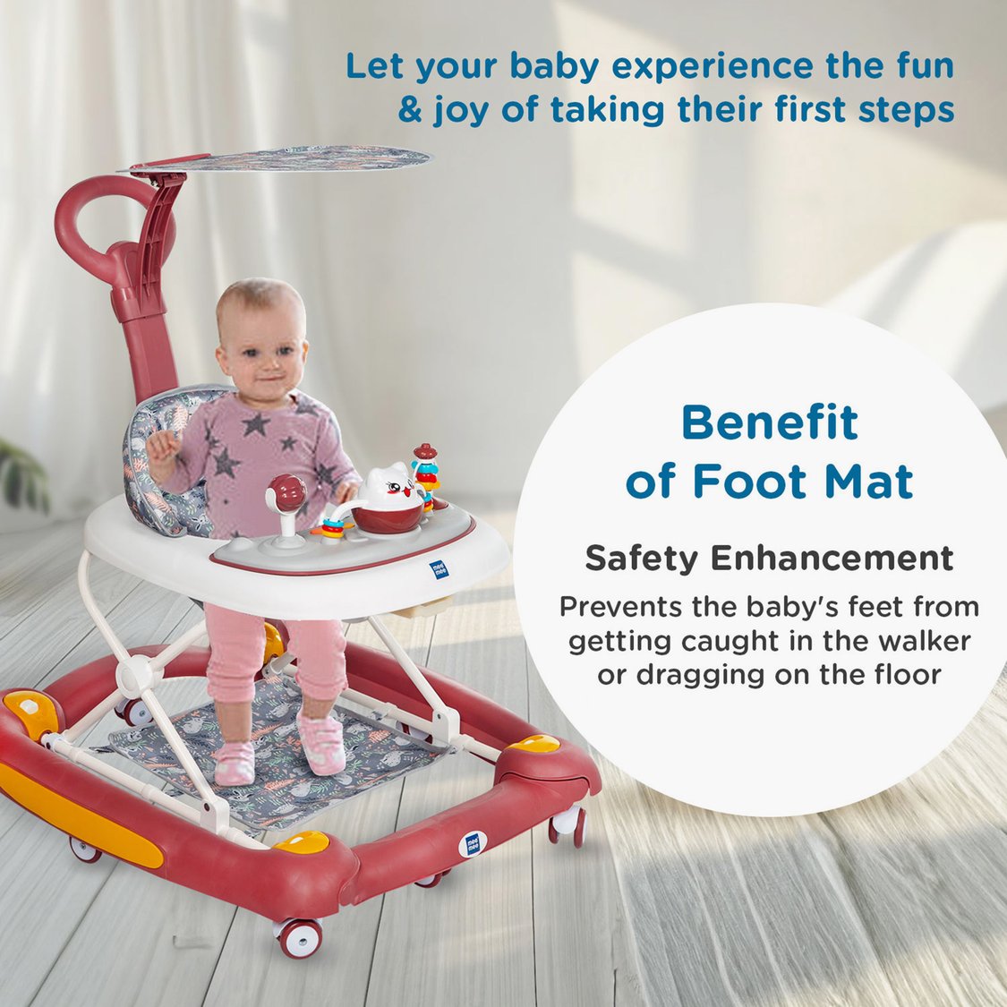 Mee Mee 2-in-1 Baby Walker and Rocker