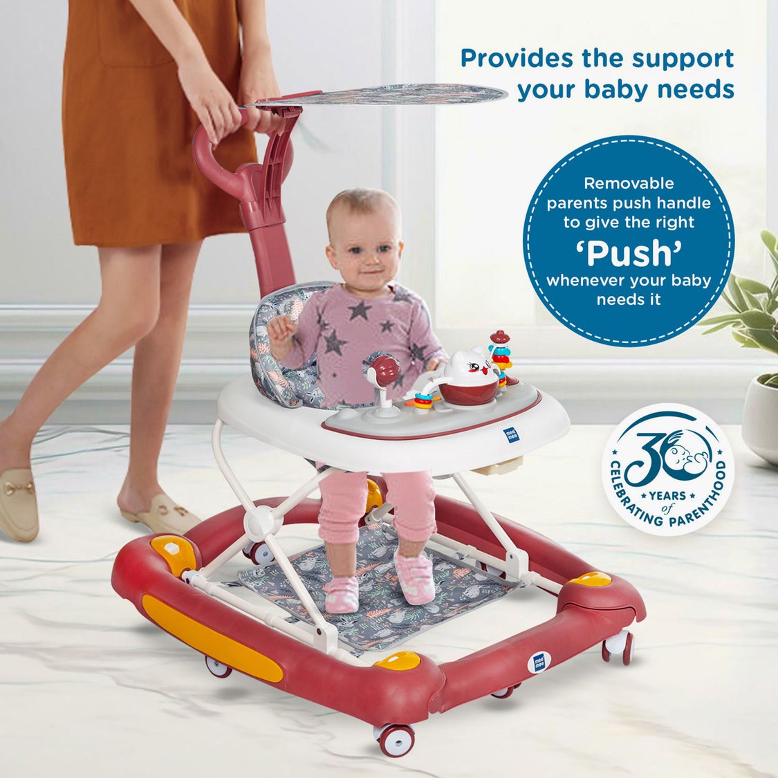 Mee Mee 2-in-1 Baby Walker and Rocker