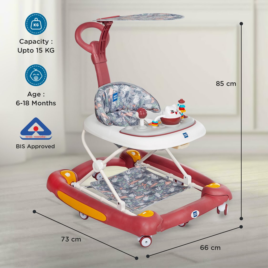 Mee Mee 2-in-1 Baby Walker and Rocker