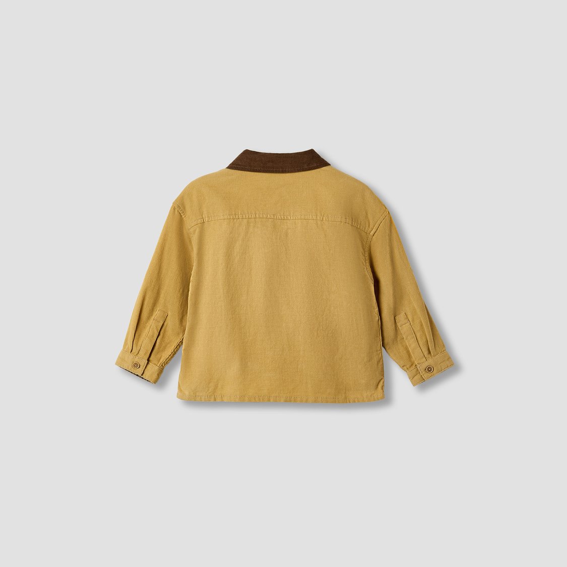 Giggles Textured Collared Shirt with Long Sleeves